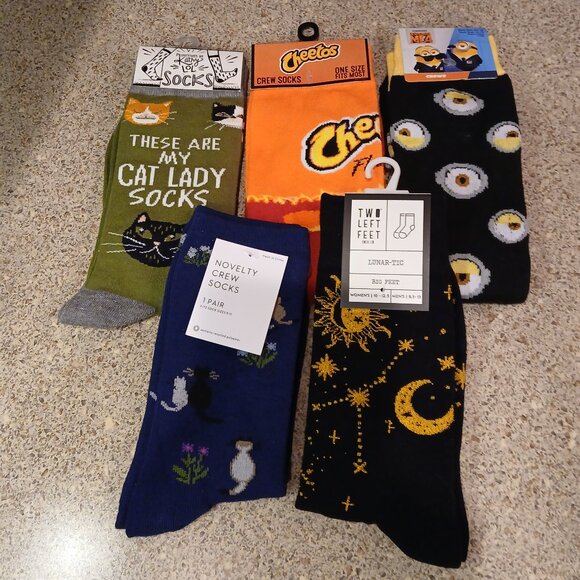 Novelty Socks Bundle - 5 Pairs - Picture 1 of 11